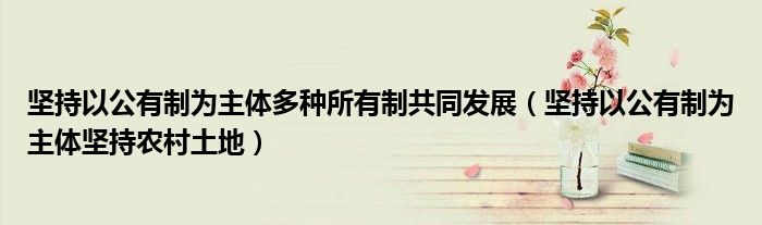 堅(jiān)持以公有制為主體多種所有制共同發(fā)展（堅(jiān)持以公有制為主體堅(jiān)持農(nóng)村土地）
