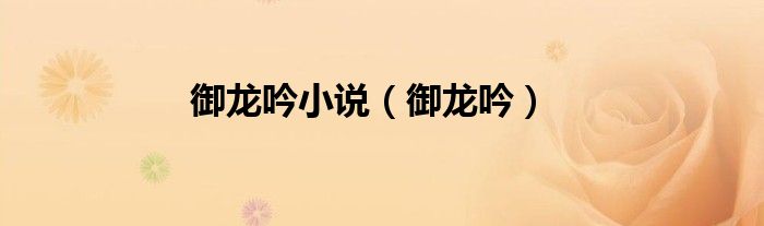 御龍吟小說(shuō)（御龍吟）
