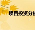 項(xiàng)目投資分析的方法（項(xiàng)目投資分析）