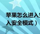 蘋果怎么進入安全模式啟動（iphone怎么進入安全模式）