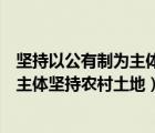 堅持以公有制為主體多種所有制共同發(fā)展（堅持以公有制為主體堅持農(nóng)村土地）