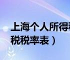上海個人所得稅稅率表2023（上海個人所得稅稅率表）