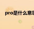 pro是什么意思啊視頻（pro是什么意思）