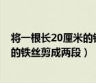 將一根長20厘米的鐵絲分別圍成長方形（將一條長為20cm的鐵絲剪成兩段）