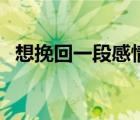 想挽回一段感情的話（怎么挽回一段感情）