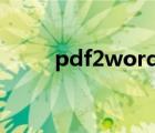 pdf2word怎么用（pdf 2 word）