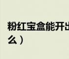 粉紅寶盒能開出什么東西（粉紅寶盒能開出什么）