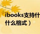 ibooks支持什么格式的電子書（ibooks支持什么格式）