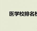 醫(yī)學(xué)校排名榜（醫(yī)學(xué)院排名及分?jǐn)?shù)線）