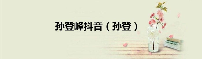 孫登峰抖音（孫登）