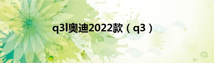 q3l奧迪2022款（q3）
