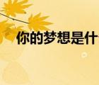 你的夢想是什么20字（你的夢想是什么）