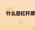 什么是杠桿原理視頻（什么是杠桿原理）