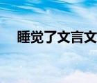 睡覺了文言文（睡著了用文言文怎么說）