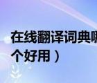 在線翻譯詞典哪個(gè)好用一點(diǎn)（在線翻譯詞典哪個(gè)好用）