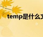 temp是什么文件夾（temp是什么文件）