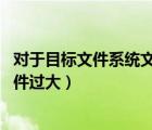 對于目標文件系統(tǒng)文件過大無法刪除（對于目標文件系統(tǒng) 文件過大）
