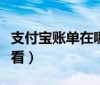 支付寶賬單在哪里看明細(xì)（支付寶賬單在哪里看）