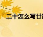 二十怎么寫廿還是廿十?（二十怎么寫廿）