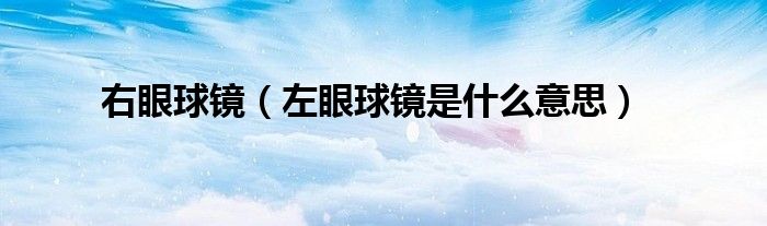 右眼球鏡（左眼球鏡是什么意思）