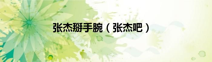 張杰掰手腕（張杰吧）