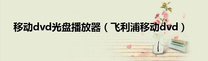 移動(dòng)dvd光盤播放器（飛利浦移動(dòng)dvd）