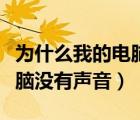 為什么我的電腦沒有聲音了?。槭裁次业碾娔X沒有聲音）