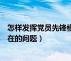 怎樣發(fā)揮黨員先鋒模范作用（黨員先鋒模范作用發(fā)揮方面存在的問題）