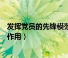 發(fā)揮黨員的先鋒模范作用（黨員應(yīng)在哪些方面發(fā)揮先鋒模范作用）