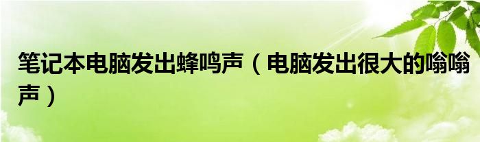 筆記本電腦發(fā)出蜂鳴聲（電腦發(fā)出很大的嗡嗡聲）