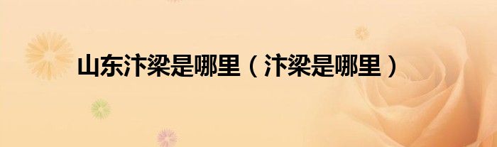 山東汴梁是哪里（汴梁是哪里）