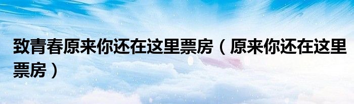 致青春原來你還在這里票房（原來你還在這里票房）