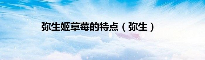彌生姬草莓的特點(diǎn)（彌生）