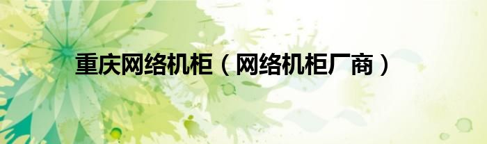 重慶網(wǎng)絡(luò)機(jī)柜（網(wǎng)絡(luò)機(jī)柜廠商）