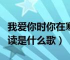 我愛你時你在寒窗苦讀（我愛你時你正寒窗苦讀是什么歌）