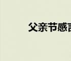 父親節(jié)感言250字（父親節(jié)感言）
