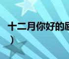 十二月你好的勵志句子（十二月你好圖片帶字）