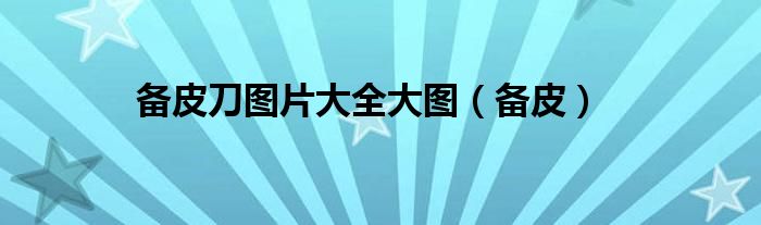 備皮刀圖片大全大圖（備皮）