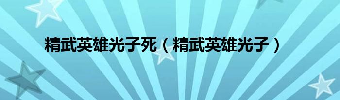 精武英雄光子死（精武英雄光子）