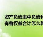 資產(chǎn)負(fù)債表中負(fù)債和所有者權(quán)益合計(jì)怎么算（資產(chǎn)負(fù)債表所有者權(quán)益合計(jì)怎么算）