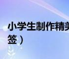 小學(xué)生制作精美書簽大全（小學(xué)生制作精美書簽）