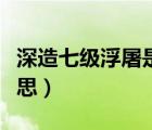 深造七級(jí)浮屠是什么意思（七級(jí)浮屠是什么意思）