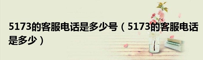 5173的客服電話是多少號(hào)（5173的客服電話是多少）