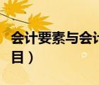會(huì)計(jì)要素與會(huì)計(jì)科目重點(diǎn)（會(huì)計(jì)要素與會(huì)計(jì)科目）