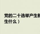 黨的二十選舉產(chǎn)生新的領(lǐng)導(dǎo)集體（黨的全國代表大會(huì)選舉產(chǎn)生什么）