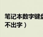 筆記本數(shù)字鍵盤(pán)打不出來(lái)數(shù)字（筆記本鍵盤(pán)打不出字）