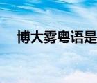 博大霧粵語是什么意思（大霧是什么梗）