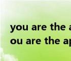 you are the apple of my eye什么意思（you are the apple of my eye）