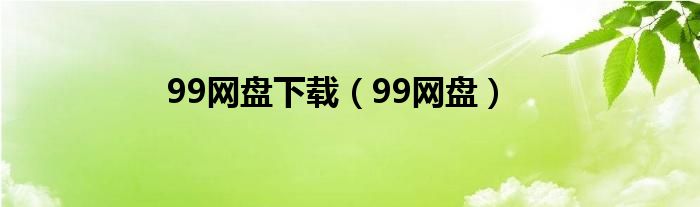 99網(wǎng)盤下載（99網(wǎng)盤）