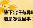 腋下出汗有異味怎么辦（腋下出汗用手摸有味道是怎么回事）